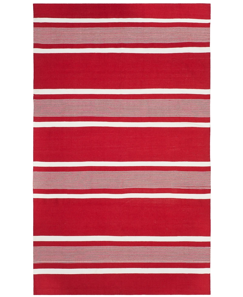 Lauren Ralph Lauren Hanover Stripe LRL2461D Red 5' X 8' Outdoor Area Rug