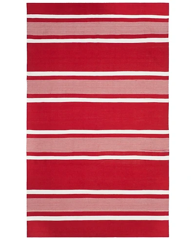Lauren Ralph Lauren Hanover Stripe LRL2461D Red 5' X 8' Outdoor Area Rug