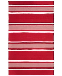 Lauren Ralph Lauren Hanover Stripe LRL2461D Red 5' X 8' Outdoor Area Rug