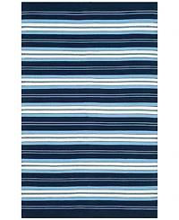 Lauren Ralph Lauren Leopold Stripe LRL2462A Navy 4' X 6' Outdoor Area Rug