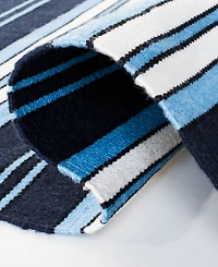 Lauren Ralph Lauren Leopold Stripe LRL2462A Navy 5' X 8' Outdoor Area Rug