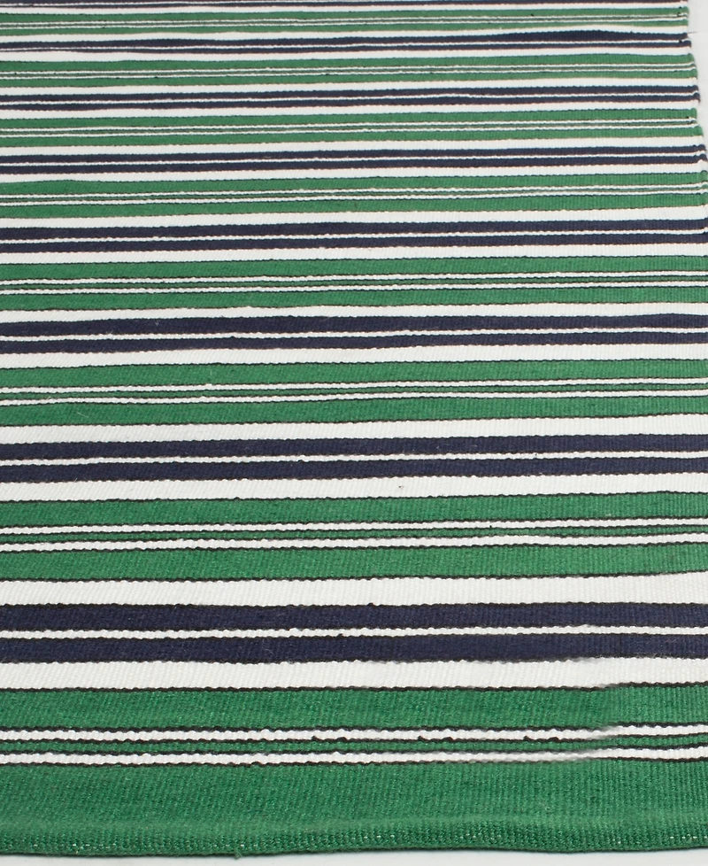 Lauren Ralph Lauren Leopold Stripe LRL2462K Green Outdoor Area Rug Collection