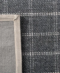 Lauren Ralph Lauren Tamworth Check LRL6450A Charcoal 4' X 6' Area Rug