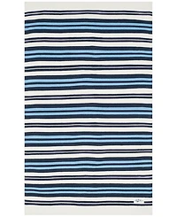 Lauren Ralph Lauren Leopold Stripe LRL2462B White and French Blue 4' X 6' Outdoor Area Rug