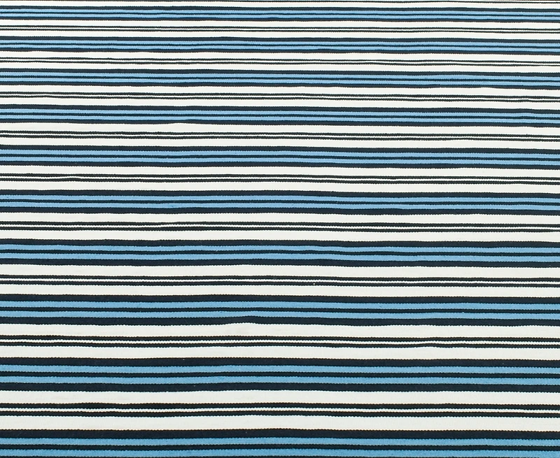 Lauren Ralph Lauren Leopold Stripe LRL2462B White and French Blue 5' X 8' Outdoor Area Rug