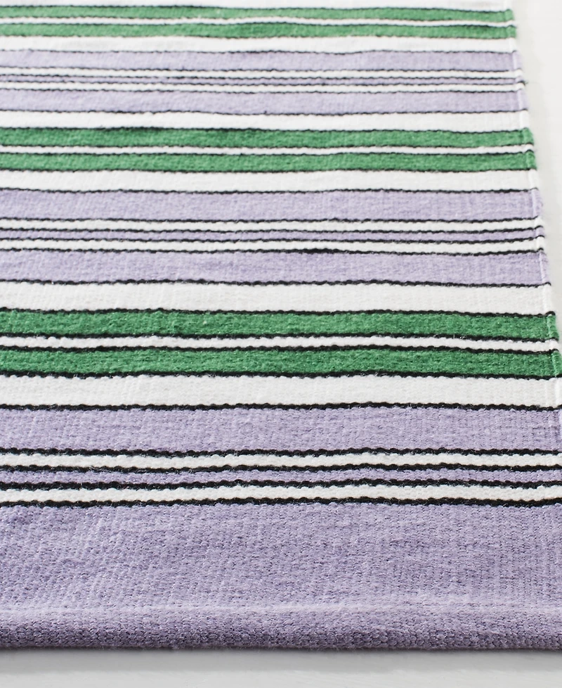 Lauren Ralph Lauren Leopold Stripe LRL2462G Lilac Outdoor Area Rug Collection