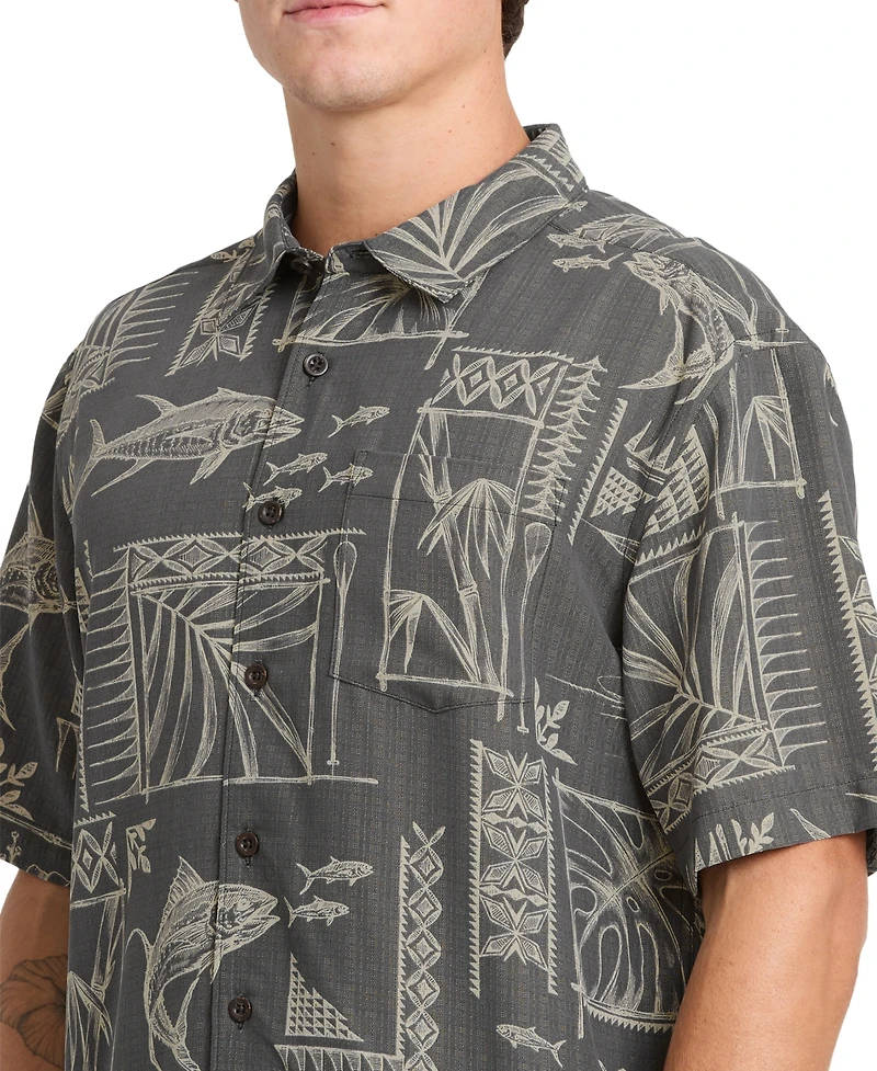 Quiksilver Waterman Men's Short -Sleeve Paradise Bay Shirt