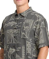 Quiksilver Waterman Men's Short -Sleeve Paradise Bay Shirt
