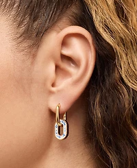 Ana Luisa Ash Double Gold-Plated Marble Blue Double Hoop Earrings