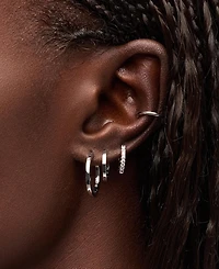 Ana Luisa Silver Huggie Hoop Earrings