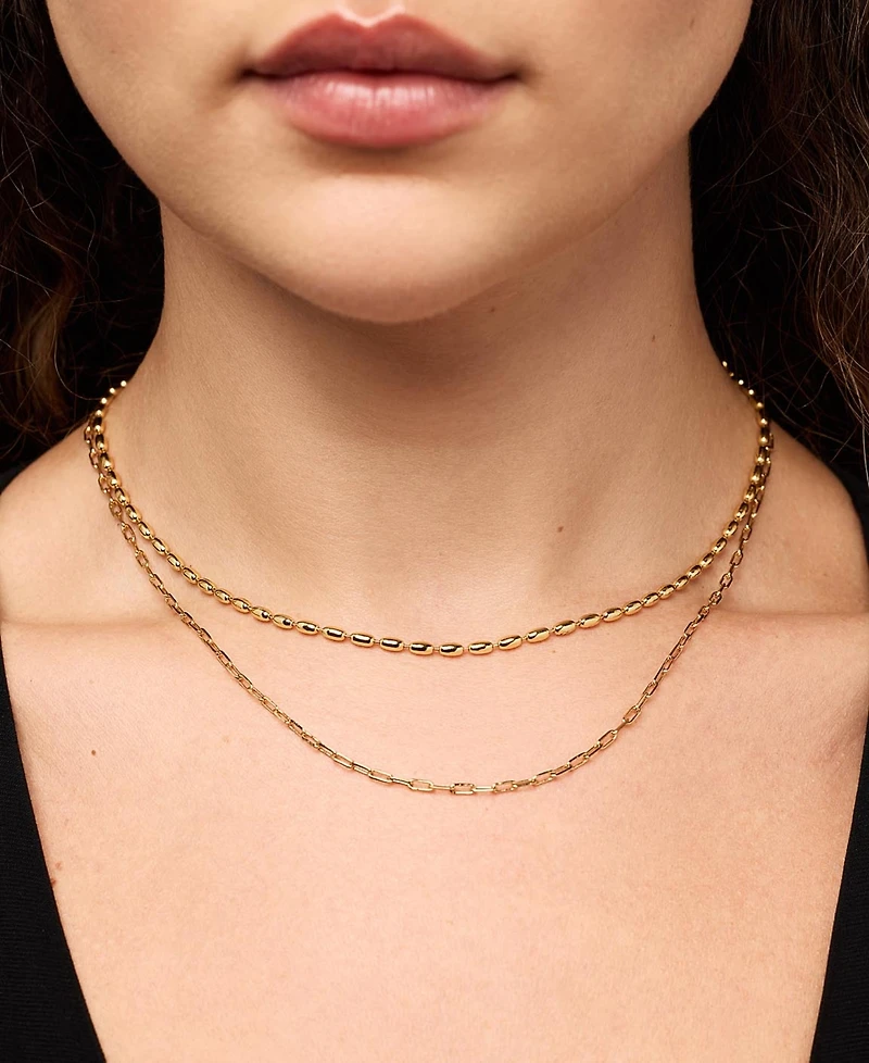 Ana Luisa Capri Gold-Plated Ball Chain Necklace