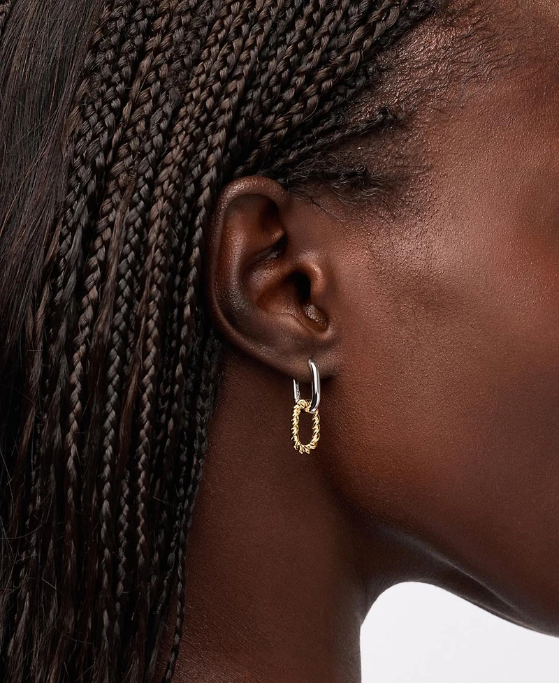 Ana Luisa Ash Double Two Tone Mini Drop Earrings