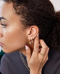 Ana Luisa Celeste Gold-Plated Crescent Moon Huggie Hoop Earrings