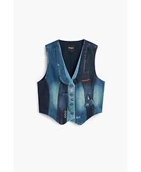Desigual Women's Patchwork denim vest