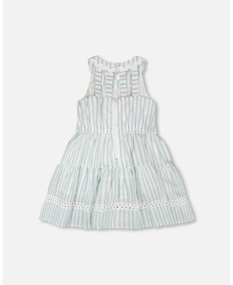 Deux par Deux Little Girls Multi-Tiered Dress Stripes