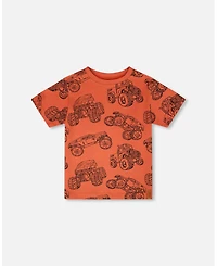 Deux par Deux Little Boys Cotton Jersey T-Shirt Printed Trucks
