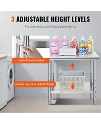 Sugift Stainless Steel Prep Table 900x600x800 mm 700 lbs Load Capacity