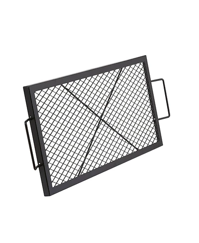 Sugift 32 in Heavy-Duty Steel Fire Pit Grill Grate Bbq Grill Grid for Outdoor Use