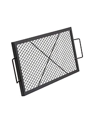 Sugift 32 in Heavy-Duty Steel Fire Pit Grill Grate Bbq Grill Grid for Outdoor Use