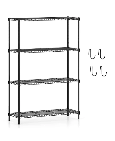 Sugift 4-Tier Metal Storage Shelving Unit with V-Shaped Wire Rack and 1000 Lbs Capacity