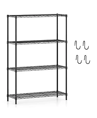 Sugift 4-Tier Metal Storage Shelving Unit with V-Shaped Wire Rack and 1000 Lbs Capacity