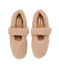 Dearfoams Women's Maryanne Luxe Teddy Maryjane Slipper