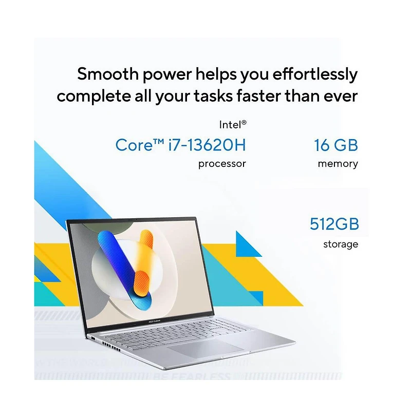 Asus Vivobook 16 16" Laptop Intel Core i7-13620H 16GB Ram 512GB Ssd Storage