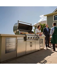 Sugift Outdoor Kitchen Stainless Steel Bbq Triple Access Drawers 18in x 23in x 23in