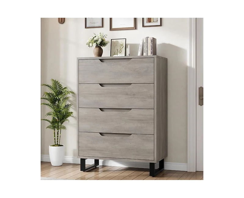 gaomon 4-Drawer Dresser for Bedroom, Freestanding Storage Chest.