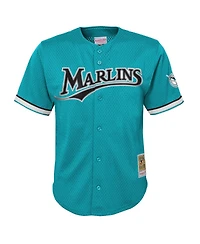 Mitchell & Ness Big Boys and Girls Andre Dawson Teal Florida Marlins Mesh Batting Practice Replica Jersey