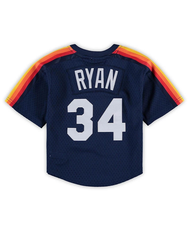 Mitchell & Ness Preschool Toddler Nolan Ryan Navy Houston Astros Cooperstown Collection Mesh Batting Practice Jersey
