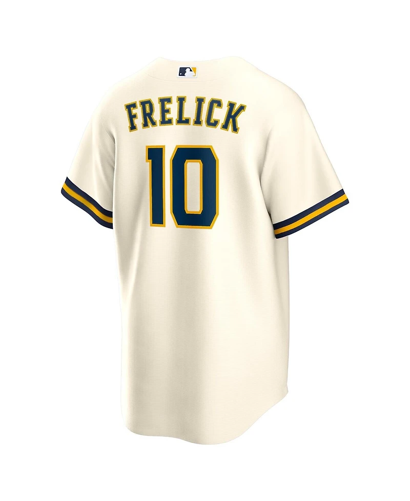 Nike Men's Sal Frelick Cream Milwaukee Brewers Home Replica Player Jersey