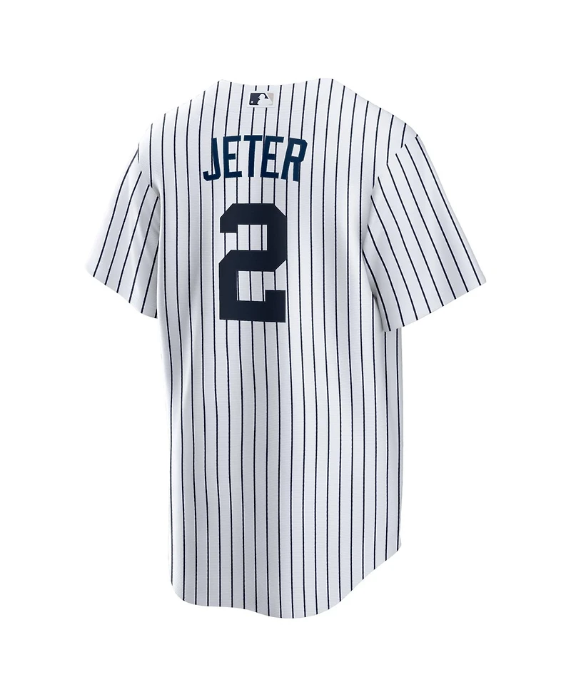 Nike Men's Derek Jeter White New York Yankees Home Retired Player Replica Jersey