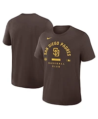Nike Men's Brown San Diego Padres Authentic Collection Early Work Tri-Blend Dri-fit T-Shirt