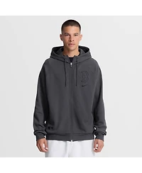 Nike Men's Anthracite Boston Red Sox Authentic Collection Player Raglan Dri-fit Full-Zip Hoodie