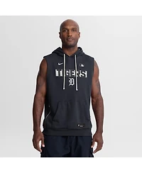 Nike Men's Navy Detroit Tigers Authentic Collection Standard Issue Dri-fit Sleeveless Hoodie