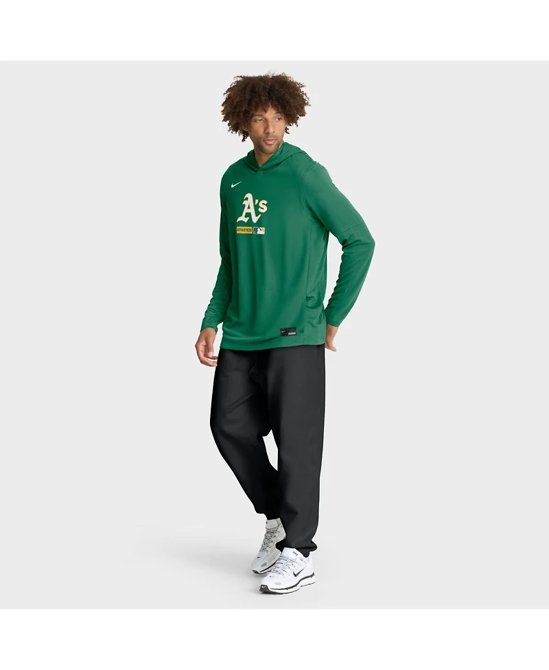 Nike Men's Kelly Green Athletics Authentic Collection Dri-fit Long Sleeve Hoodie