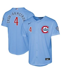 Nike Big Boys and Girls Pete Crow-Armstrong Light Blue Chicago Cubs Alternate 2 Stadium Jersey