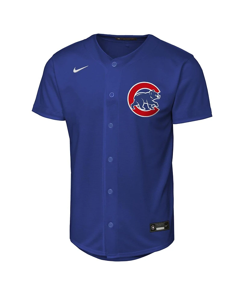Nike Big Boys and Girls Pete Crow-Armstrong Rush Blue Chicago Cubs Alternate Replica Jersey
