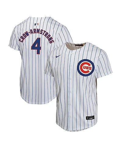 Nike Big Boys and Girls Pete Crow-Armstrong White Chicago Cubs Home Game Player Jersey