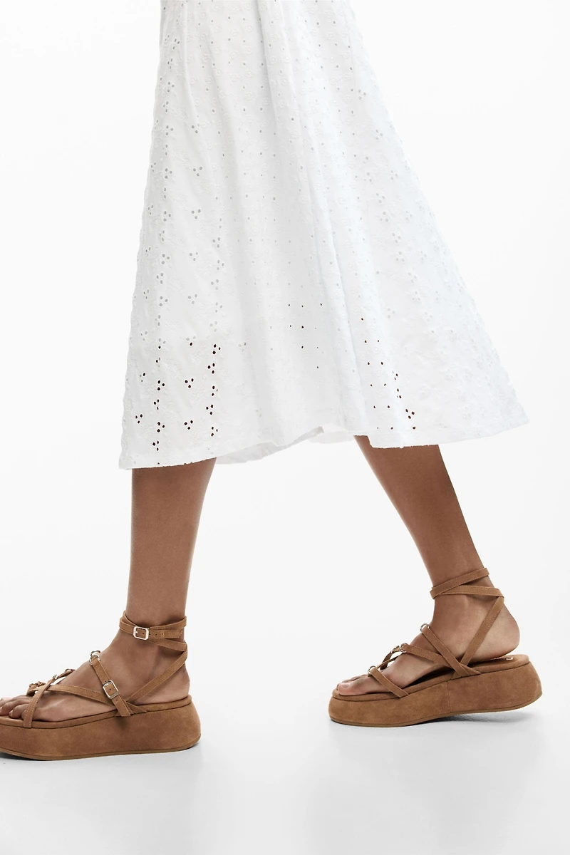 Desigual Women's Midi embroidered dress