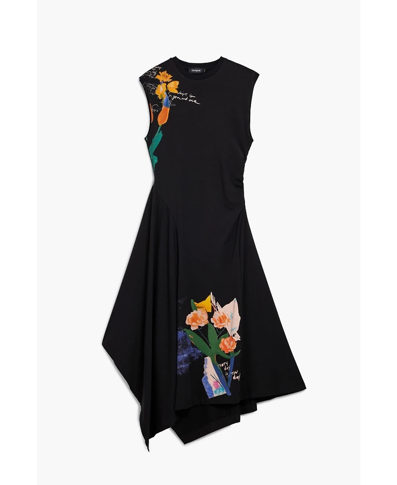 Desigual Women's Asymmetric floral dress