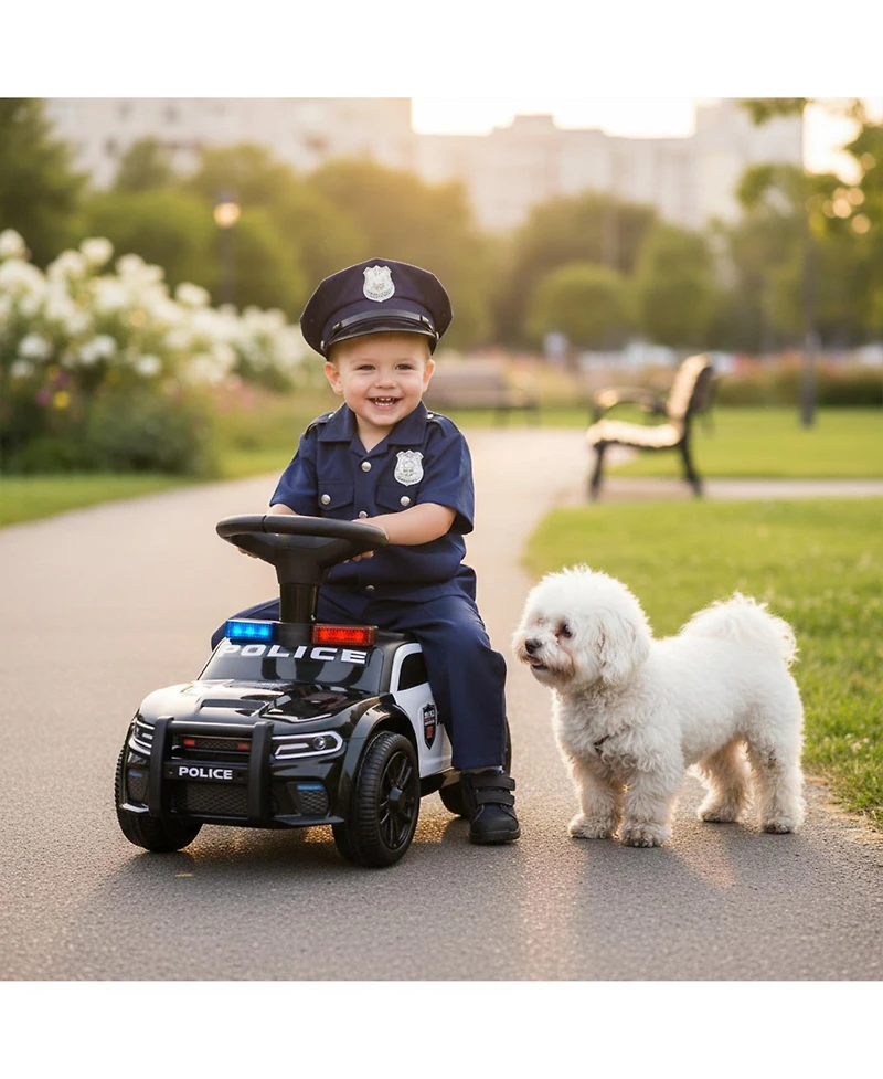 Slickblue Kids Ride On Sliding Car with Steering Wheel and Storage Compartment