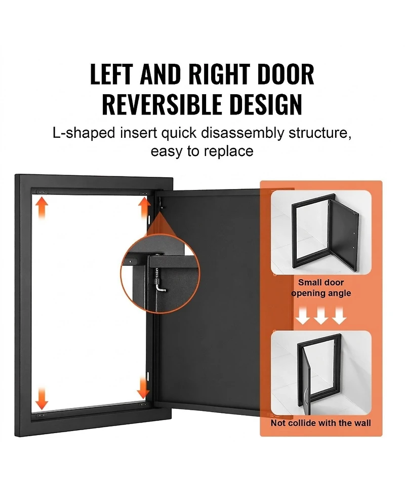 Sugift Single Stainless Steel Bbq Access Door 16W x 22H in for Bbq Island Grilling