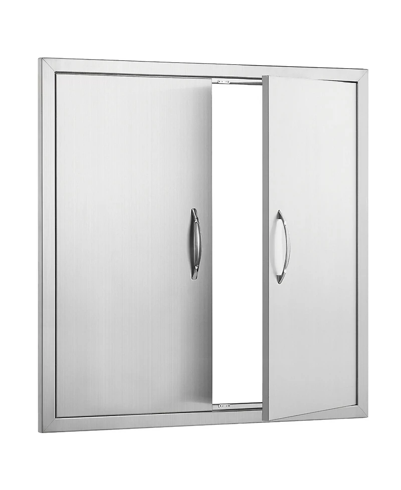 Sugift Double Stainless Steel Bbq Access Door 31W x 31H in for Bbq Island Grilling