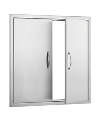 Sugift Double Stainless Steel Bbq Access Door 31W x 31H in for Bbq Island Grilling