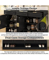 Rainsken Farmhouse Sideboard Buffet Cabinet