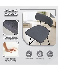 Gouun 29 in Swivel Upholstered Counter Height Bar Stools Set of 2 with Metal Legs