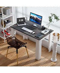 Gouun 47 in Rectangular Kitchen Dining Table for 4 with Anti-Scratch Foot Pads