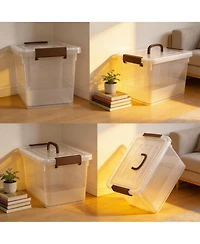 Gnuadz 6-pack 7 Qt Stackable Latch Storage Box with Handle